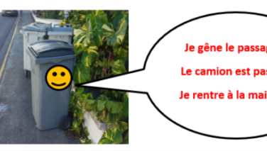 Les trottoirs, c’est pas pour les poubelles !